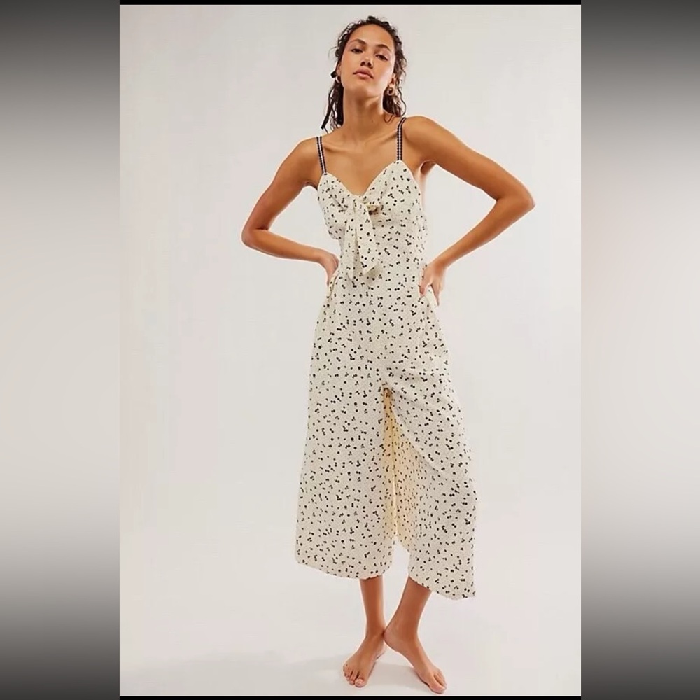 Free People Coming Home Romper  Ivory Combo/Floral